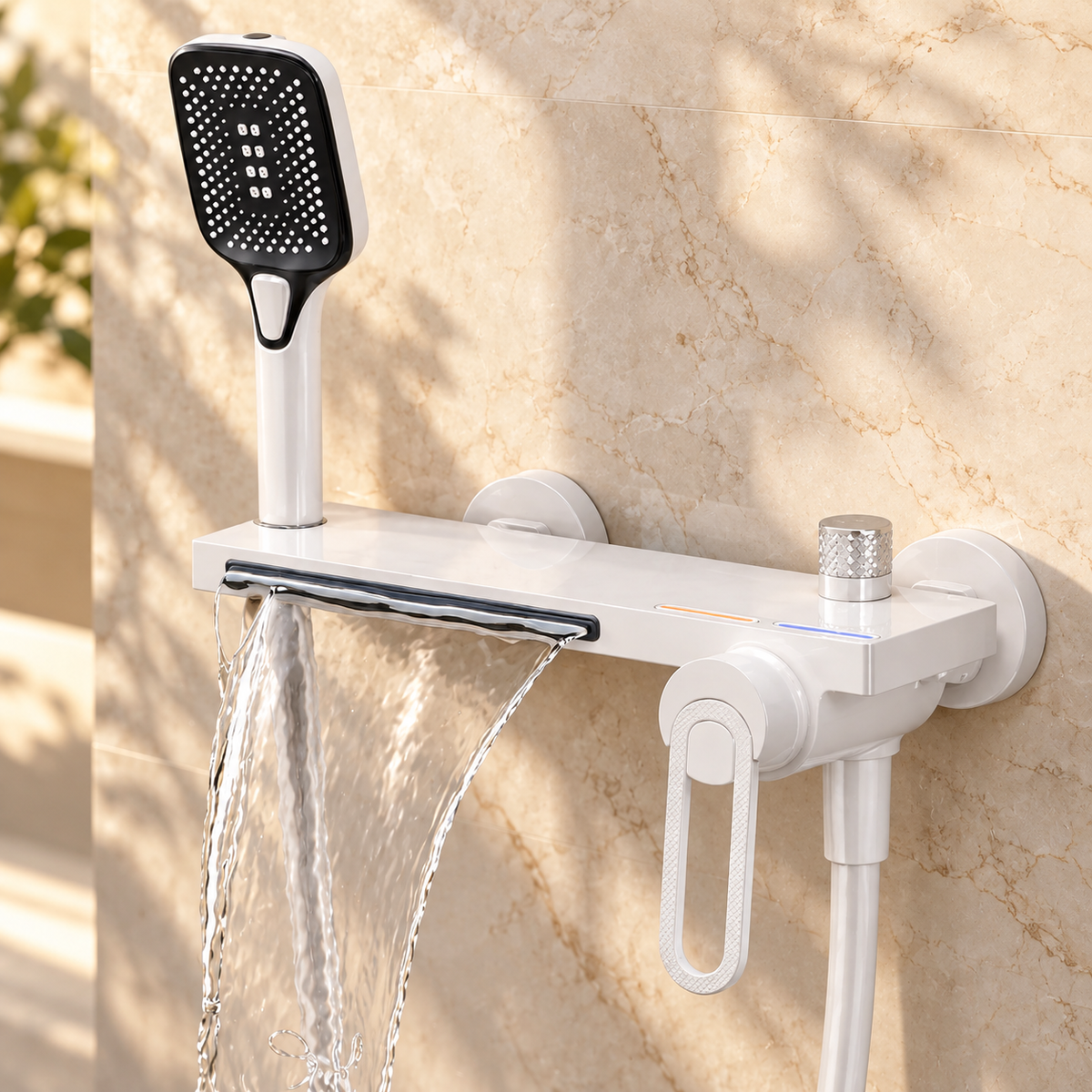 Trento Shower Head System Solid Brass with Shelf