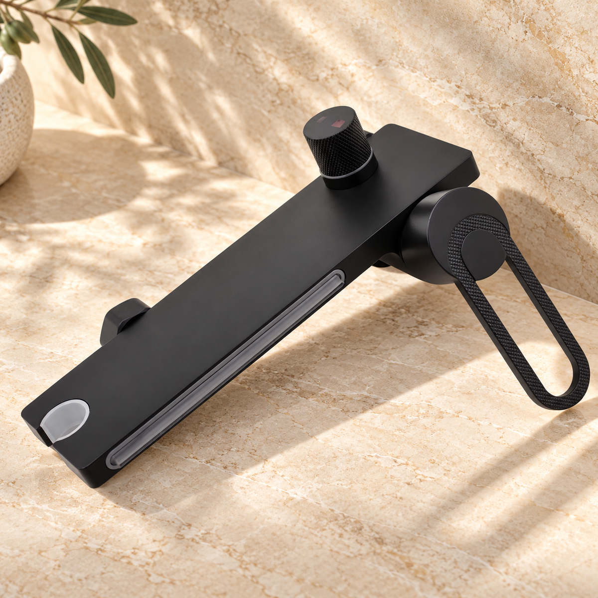 Trento Shower Head System Solid Brass with Shelf