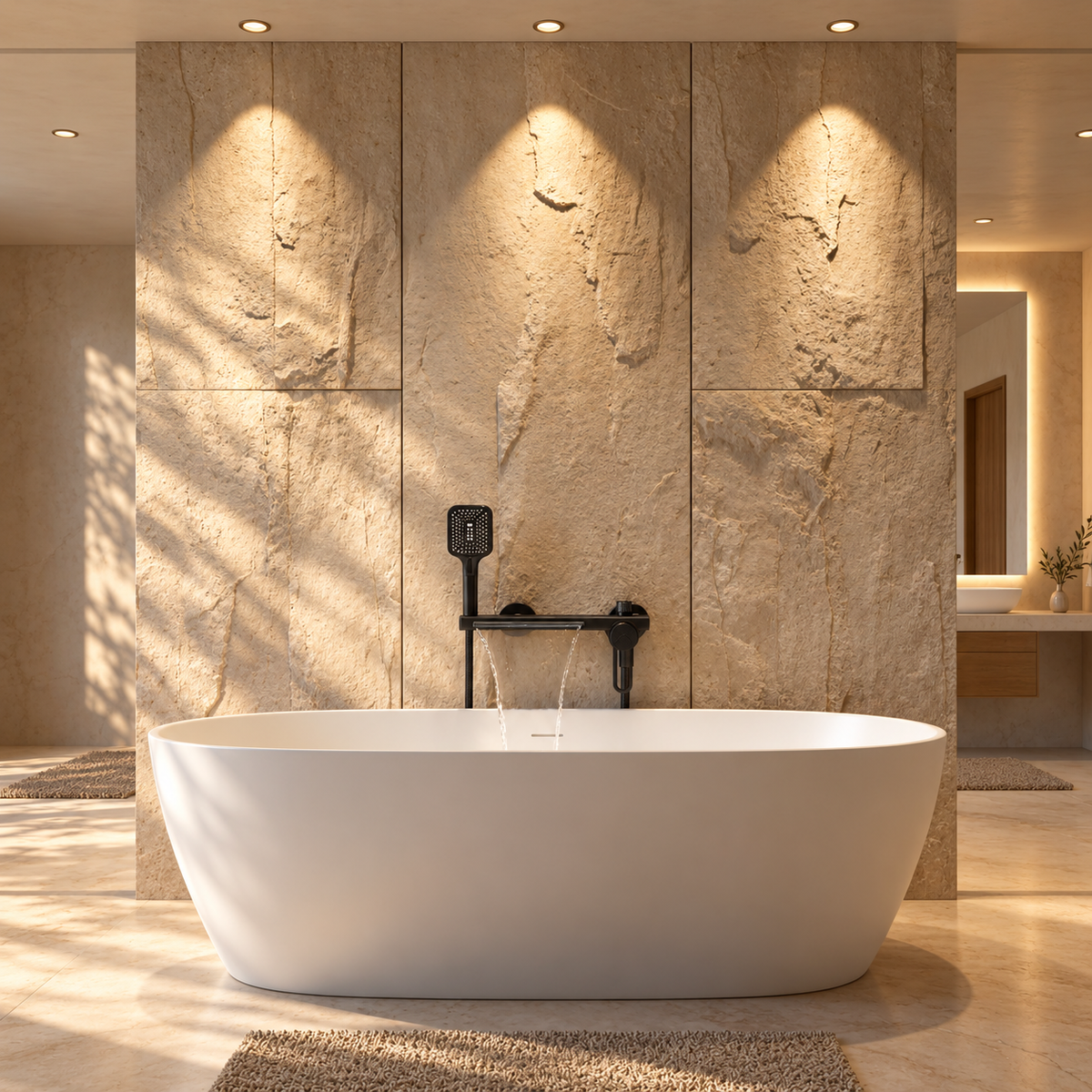 Trento Shower Head System Solid Brass with Shelf
