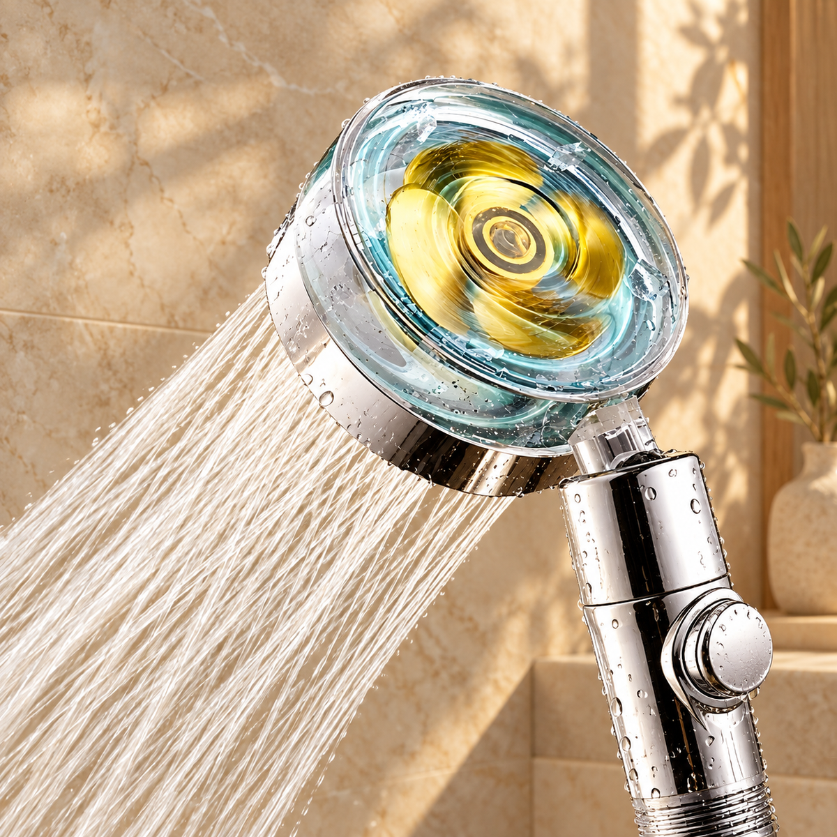 Anacapri Shower Head Solid Brass Filtered Rainfall